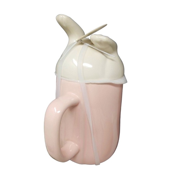 ©️💙 Rae Dunn bunny buns coffee mug with topper - Picture 3 of 12